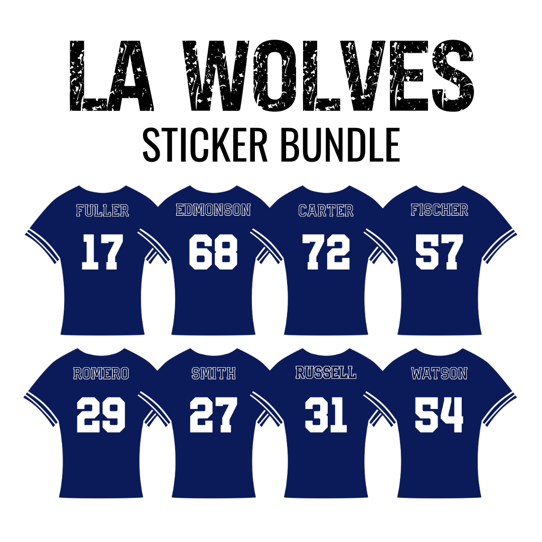 LA Wolves Jersey Stickers