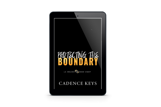 tablet with Protecting the Boundary by Cadence Keys temporary cover