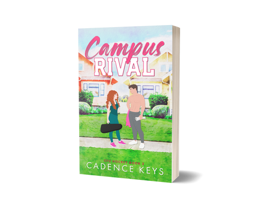 Book cover of 'Campus Rival' by Cadence Keys with a couple on a sidewalk.
