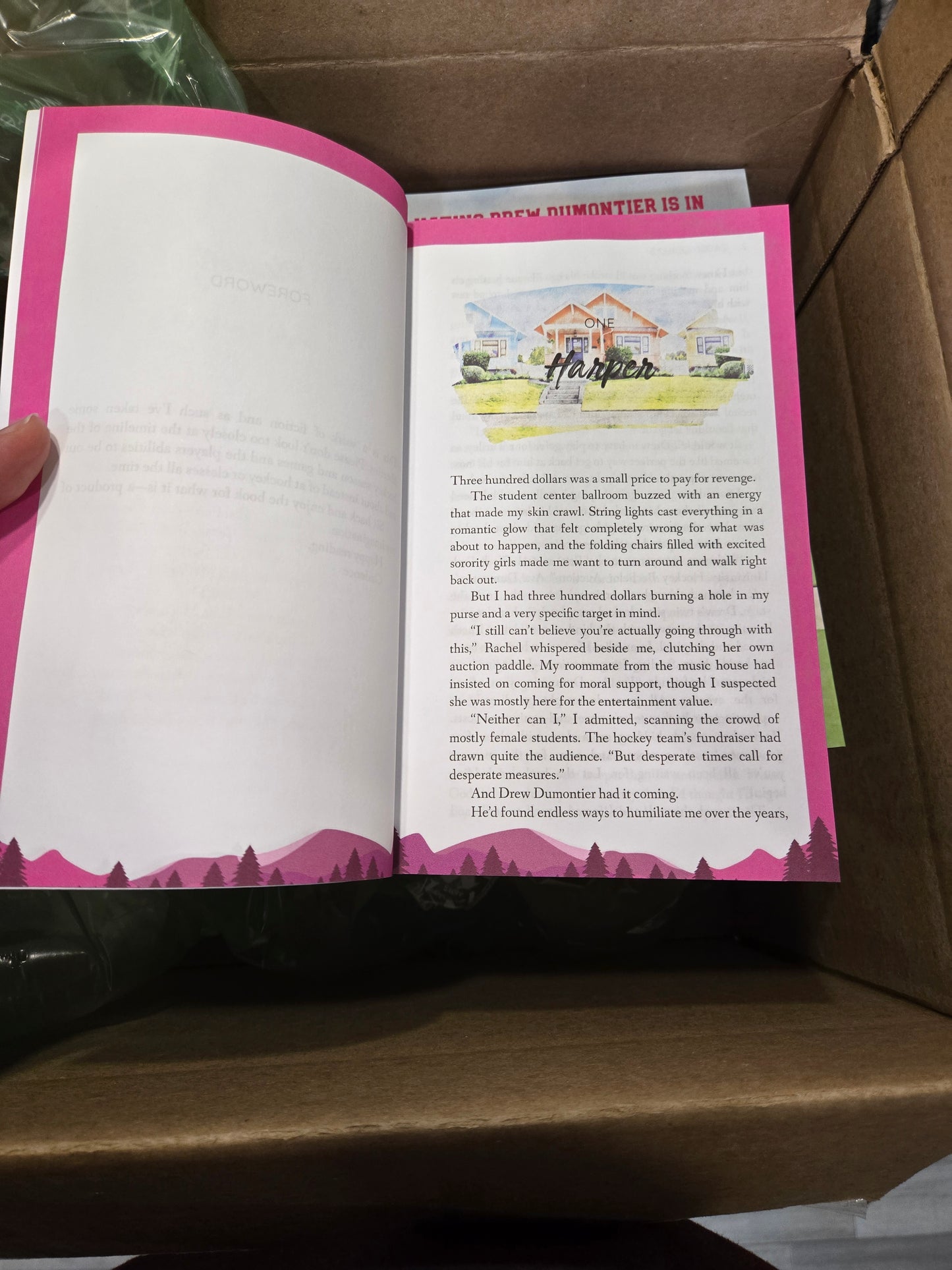 open copy of Campus Rival in a cardboard box. 