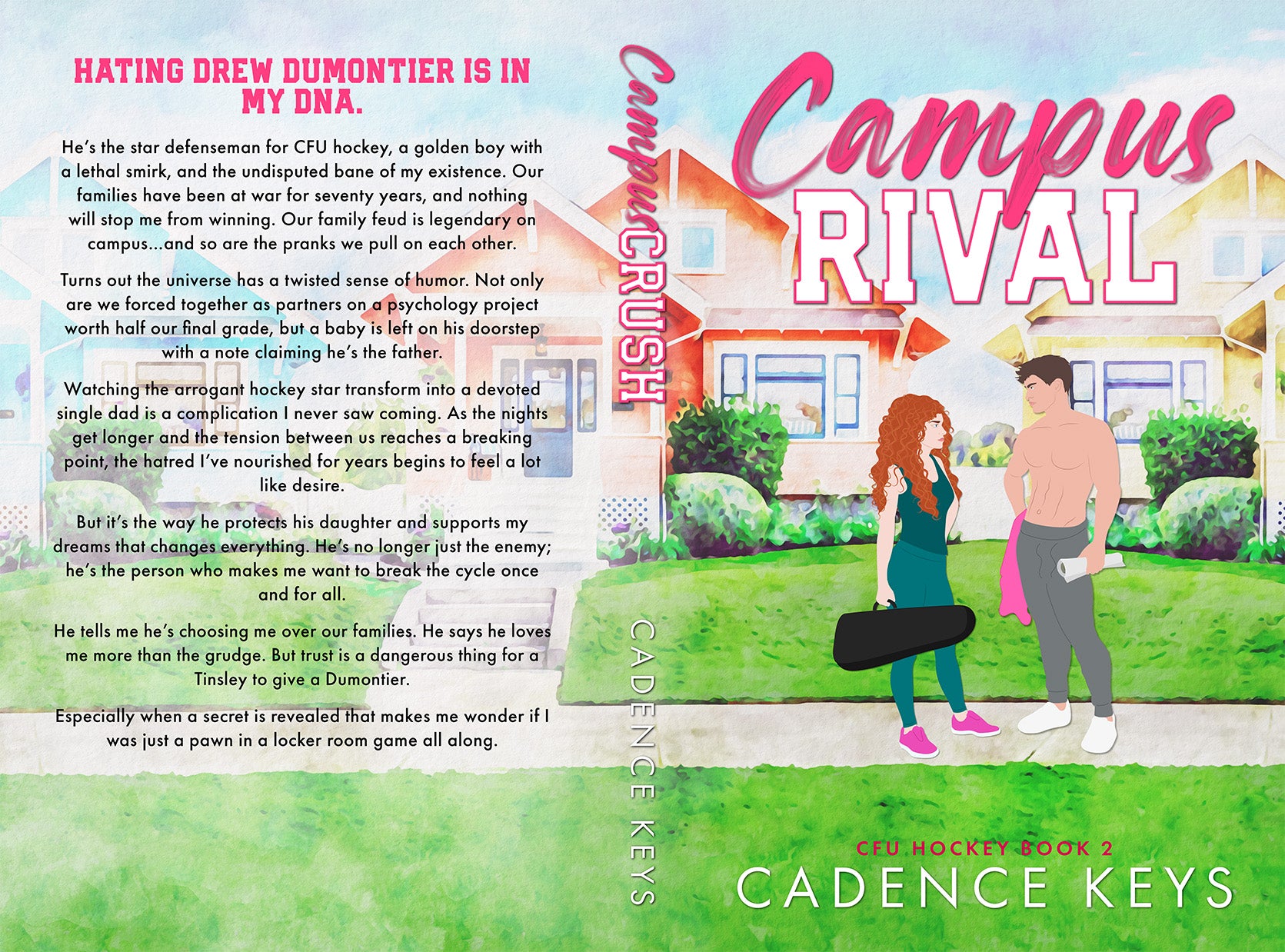 Campus Rival full wrap with the misprint title Campus Crush on the spine